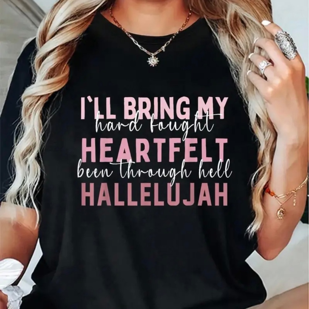 NWT HARD FOUGHT HALLELUJAH TEE